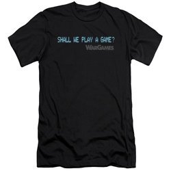 WarGames  Slim Fit Shirt Shall We Play A Game? Black T-Shirt