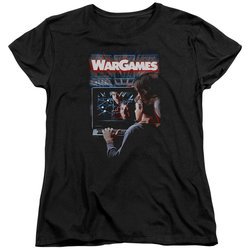 WarGames  Womens Shirt Movie Poster Black T-Shirt