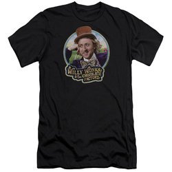 Willy Wonka and The Chocolate Factory  Slim Fit Shirt Its Scrumdiddlyumptious Black T-Shirt