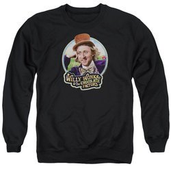 Willy Wonka and The Chocolate Factory  Sweatshirt Its Scrumdiddlyumptious Adult Black Sweat Shirt