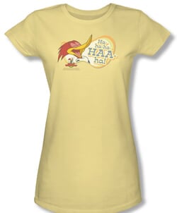 Click to get Woody Woodpecker Junior Shirt Famous Laugh Yellow Tee TShirt