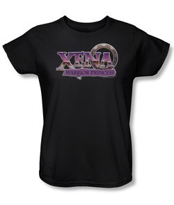 Xena: Warrior Princess Ladies Shirt Logo Black Tee T-Shirt