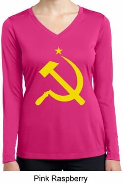 Click to get Yellow Hammer and Sickle Ladies Dry Wicking Long Sleeve Shirt