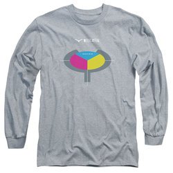 Yes Shirt 90125 Long Sleeve Athletic Heather Tee T-Shirt