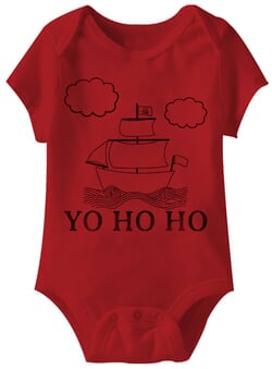 Click to get Yo Ho Ho Funny Baby Romper Red Infant Babies Creeper
