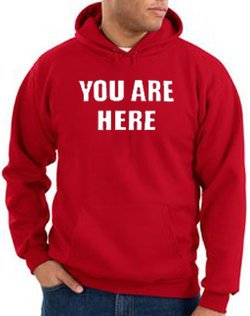 You Are Here Hoodie Red Hoody